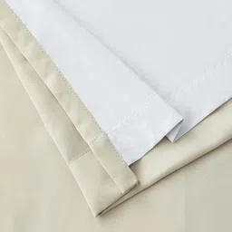 bfam Solid (Pack of 2) 5 Ft Blackout Eyelet Polyester Window Curtain (Beige ) image 4