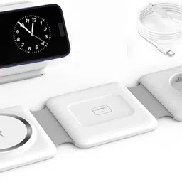 Techpunch 3 in 1 Folding Magnetic Wireless Charging Power Charging Pad image 1