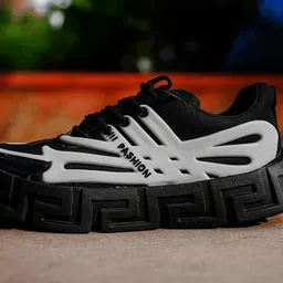 mahor e trader Trendy Black Stylish Sneakers for Men and Boys | Fashionable Sports Casuals For Men image 2