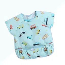 polka tots Waterproof & Soft Half Sleeves Apron Feeding Bibs for Infants & Weaning Babies image 1