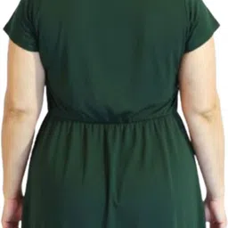 pinkshell Women A-line Green Above Knee/Mid Thigh Length Dress image 2