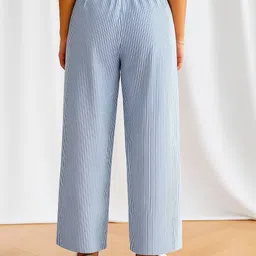 shree durgawatin fashion Pack of 2 Women Loose Fit Blue Cotton Blend Trousers image 2