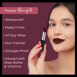 hilary rhoda Power Stay Non Transfer Lipstick | Infused with Vitamin E & Shea Butter | image 2