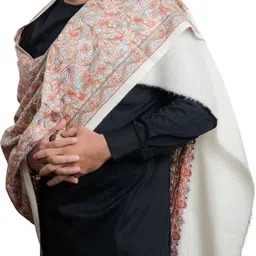 indulaluna Wool Self Design Men, Women Shawl image 1