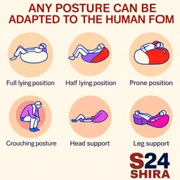 shira 24 XXXL Bean Bag with Footrest & Cushion Ready to Use Teardrop Bean Bag With Bean Filling image 3