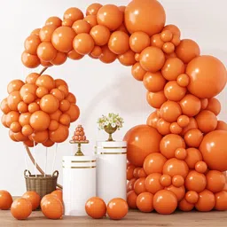 r g accessories Solid Orange Balloons Garland Decoration Kit With Arch Pack Of 50 Balloon-picture-11