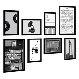 art street Ancient Black Engineered Wood Framed Art Print Set of 8 image 3