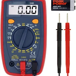 uptodatetools UT33D MANUAL RANGING DIGITAL MULTIMETER AC DC VOLTAGE MULTI TESTER 2000 COUNT Digital Multimeter image 1