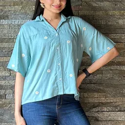 j turritopsis Women Regular Fit Polka Print Casual Shirt-picture-42