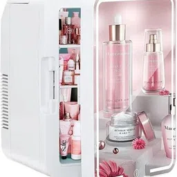 cpixen 4L Makeup Refrigerator, 4L Compact Portable Good Heat Dissipation LED Mirror 4L Refrigerator for Beauty, Skin Care 4 L Compact Refrigerator-picture-15