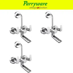 parryware Primo Wall Mixer 2 in 1 with Overhead Shower Provision set of 3 pic 071 Wall Mixer with Overhead Shower Provision Wall Mixer Faucet-picture-17