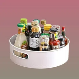 vnjyaex Plastic full rotation Swiveling Rack Organizer – House & Culinary Area Storage Basket image 1