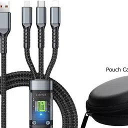 SOJUBA 100W Fast Charging Cable+Carry Pouch 3in1 Multi Data Transfer High-Speed Cable Charging Pad-picture-28