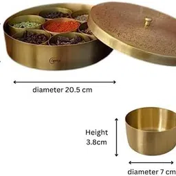 siprija handicrafts Spice Set Brass image 5