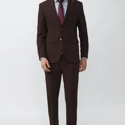 peter england Men Single Breasted - 2 button Solid Suit-picture-25