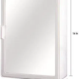 zoom bathroom cabinet with mirror Plastic Wall Shelf image 4