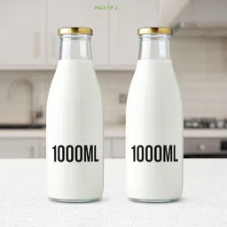 b7 creations Glass Milk Container - 1000 ml-picture-13