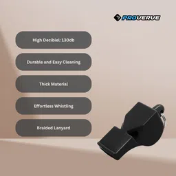 proverve Sports Whistle with Lanyard For Professional Sports | High Sound Whistles | Pea Whistle image 2