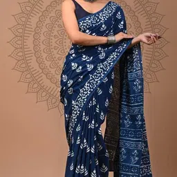 Printed Daily Wear Pure Cotton Saree-image-1