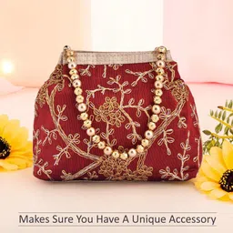 kuber industries Women Maroon Potli image 4