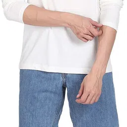 u.s. polo assn. Men Printed Round Neck Cotton Blend White T-Shirt image 3