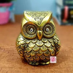 wellwishers craft Owl/Ullu statue For Table Decor Showpiece Decorative Showpiece - 9 cm-picture-21