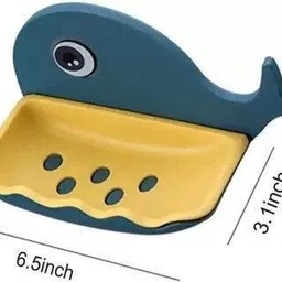 plutohome Fish Shape Cute Adhesive Waterproof Wall Mounted Soap Dish(PACK OF 4) 1.413 image 3