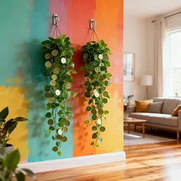 hokira Artificial Money Plant Creeper Vine for Home & Garden Decoration – (2 Piece) Artificial Plant image 2