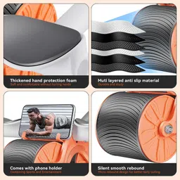 obixo 2023 New Ab roller Wheel, Automatic Rebound 2 In 1 For Abs Workout Ab Exerciser Ab Exerciser image 2