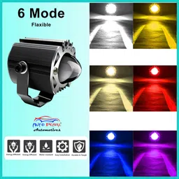 auto pearl 1-Lens Six Color Crown DevilEye Emitting Diode Led for New GlamourBS6 Fog Lamp Motorbike LED for Hero (23 V, 12 W) image 5