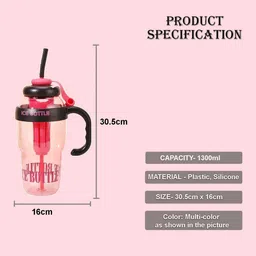 diyalux Stylish Straw Bottle Series 1400 ml image 2
