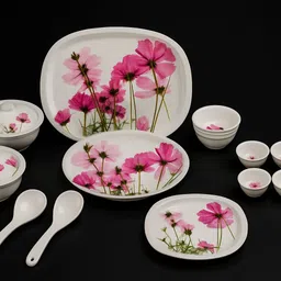 mds enterprises Pack of 30 Melamin Dinner set 30 Dinner Set image 2