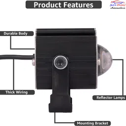auto pearl 1-Lens Six Color Crown DevilEye Emitting Diode Led for New GlamourBS6 Fog Lamp Motorbike LED for Hero (23 V, 12 W) image 3