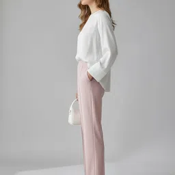 elvoi Women Regular Fit Purple Lycra Blend Trousers image 2