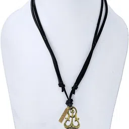 shiv jagdamba Religious Jewelry Rock Shiva Mahadev Trishul Damaru Locket Bronze, Leather Pendant Set-picture-20