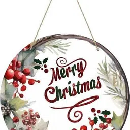zencrafts ZC06125MerryChristmasWallHanging/Door Hanging for Home Hanging Ornaments Pack of 1 image 1