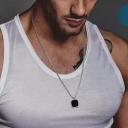 faizam collection Trending locket chokas Pendant For Men Stylish Locket Chain For Men Boys Stainless Steel Locket image 3