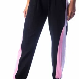 london hills Women Colorblock Black Track Pants image 2
