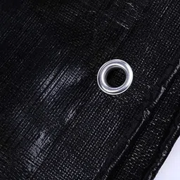 singhal Black Tarpaulin Sheet 18x24ft Reinforced Eyelets, UV Resistant, Waterproof Tent - For Outdoor activities, construction sites, camping, and more. 170 GSM image 4