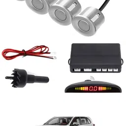 zplus Universal 4 Silver Reverse Parking Sensor With LED Display For Cars-153 Safety of Passengers/Car One Alarm Kit-1037 Parking Sensor-picture-32