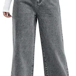 the rivvrs co Women Straight Fit High Rise Grey Jeans image 1