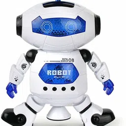 yatri Music Robot Toy with Naughty Dancing LED Light (White) image 3