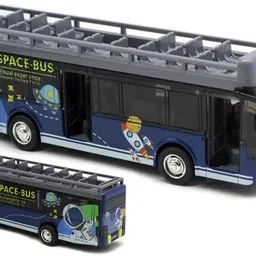 magicwand 1:32 Die-Cast Metal City or Space Bus with Openable Openable Doors Lights,Music image 5