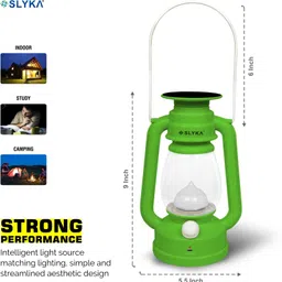 slyka 40 Watt Rechargeable 2 in 1 (Night Lamp + LED Lantern) Portable Light 4 hrs Lantern Emergency Light image 3