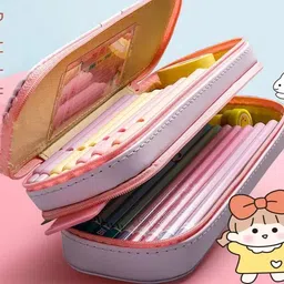 spoton enterprise Unicorn Pen & Pencil Pouch for Girls Boys School Students College with zipper Unicorn Art Artificial Leather Pencil Box image 3