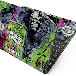 Anweshas HD Printed Full Panel Laptop Skin Sticker Vinyl Fits Size Upto 15 inches No Residue, Bubble Free, Waterproof - Hello World Graffiti Self Adhesive Vinyl Laptop Decal 15.6-picture-30
