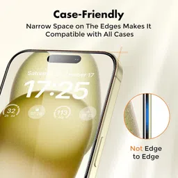 XTRENGTH Tempered Glass Guard for Apple iPhone 16 Pro Max, Apple iPhone 17 Pro Max, iPhone 16 Pro Max, iPhone 17 Pro Max, Border-less HD+ Screen Protector, with Easy Installation Kit image 5