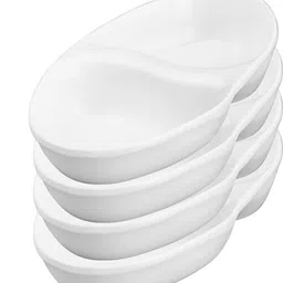 neena crockeries Plastic Sauce Bowl Acrylic Pvc Free Unbreakable Food Grade Twin Dip-picture-10
