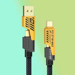 Nitin Solanki 4-in-1 Cable 6 A 1 m METAL BRAIDED 4-in-1 Multiport 65W Charging Cable | Super Fast Type-C, Lightning, Type-A Use-picture-37