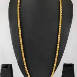 hokozon enterprise 1 GRAM GOLD PLETED 30"inch LONG CHANDRAMUKHI CHAIN FOR WOMEN. Gold-plated Plated Brass Chain-picture-16